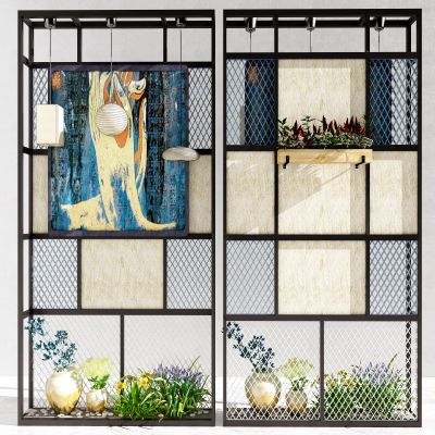 现代铁艺装饰架