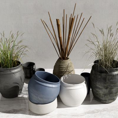 新中式陶罐装饰品摆件