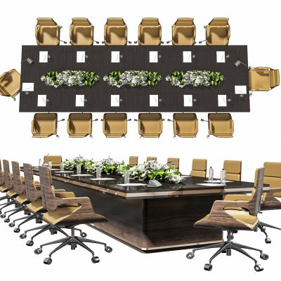 现代会议桌椅组合