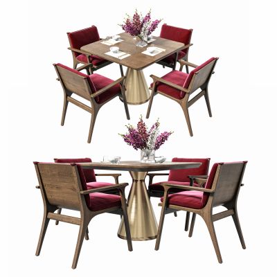 现代餐桌椅组合