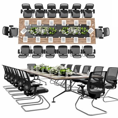 现代会议桌椅组合