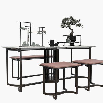 新中式茶桌椅组合