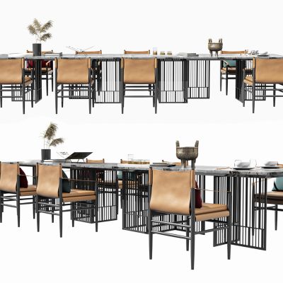 现代餐桌椅组合