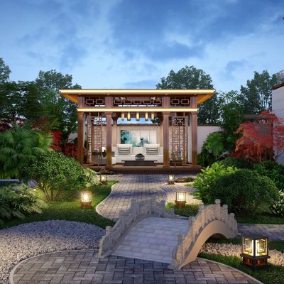 新中凉亭庭院景观