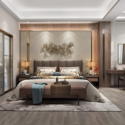 新中式主卧卧室