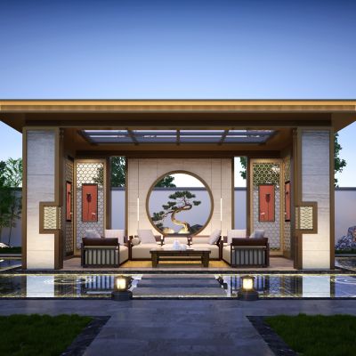 新中式景观凉亭