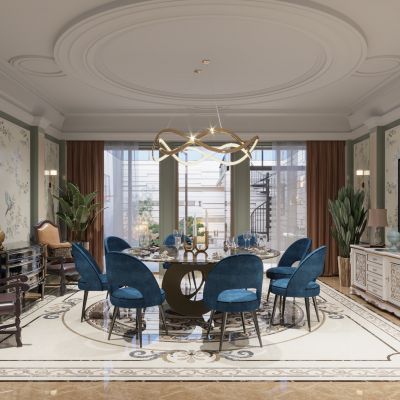 简欧庭院3D模型