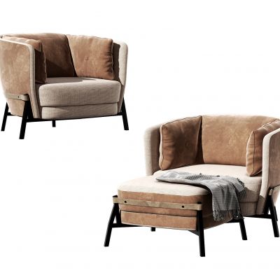 现代布艺休闲椅