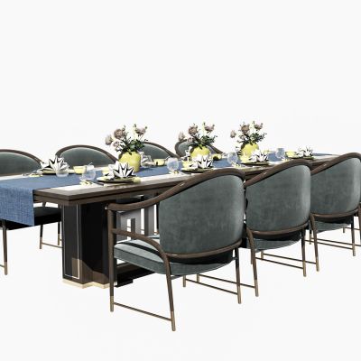 现代餐桌椅组合