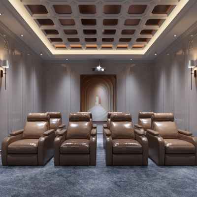 简欧休闲娱乐室3D模型