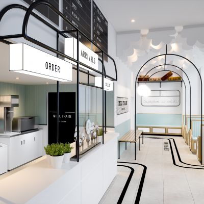 北欧现代简约轻奢风格咖啡馆