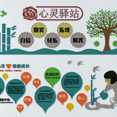 心灵驿站文化展板一