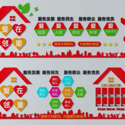 爱在邻里展板