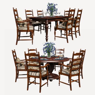 美式餐桌椅组合