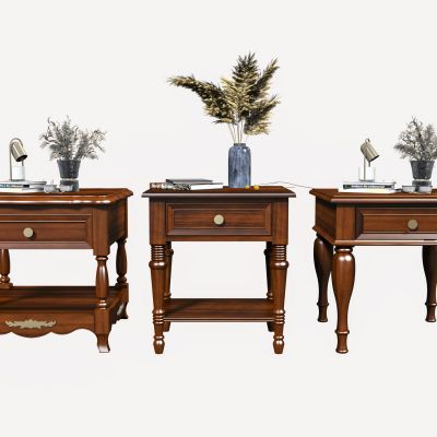 美式床头柜边几