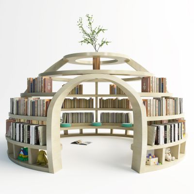 儿童阅读区书架