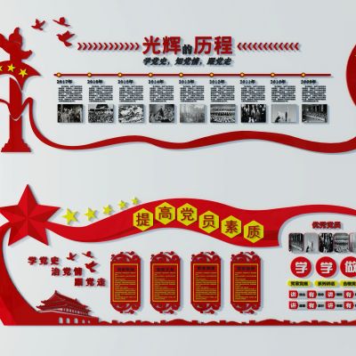 光辉历程优秀党员展板