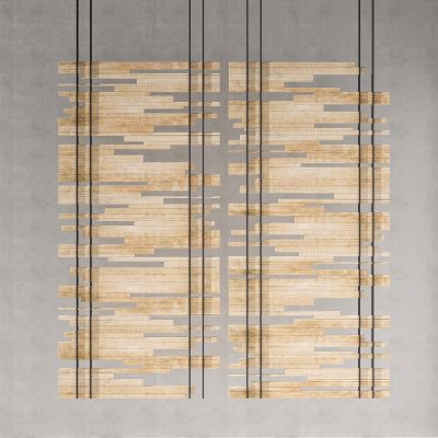 工业风木质隔断3D模型