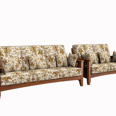 美式花色布艺沙发