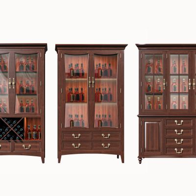 美式酒柜组合，餐边柜，柜子