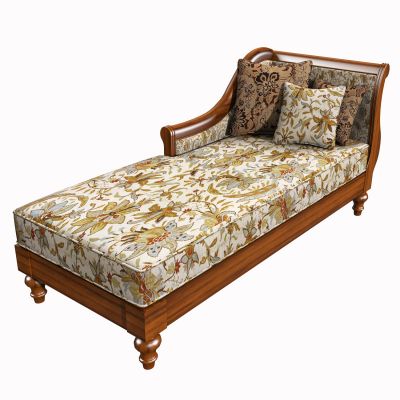 美式花色布艺沙发躺椅