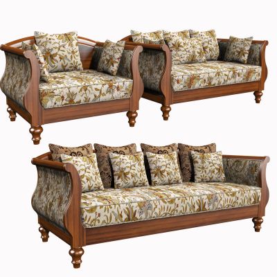 美式花色布艺沙发