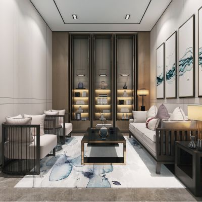 新中式风格接待室，签约室