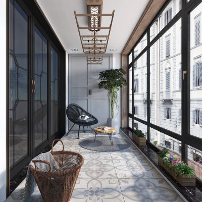 现代轻奢生活景观阳台