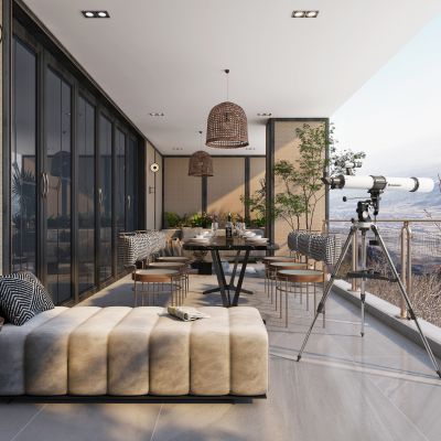 现代轻奢生活景观阳台