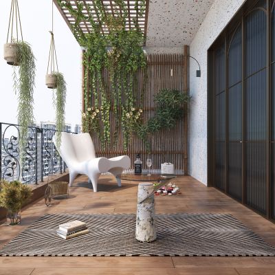 现代轻奢生活景观阳台