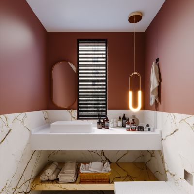 北欧现代简约轻奢风格卫生间