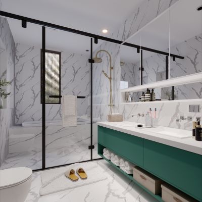 现代简约北欧轻奢风格卫生间