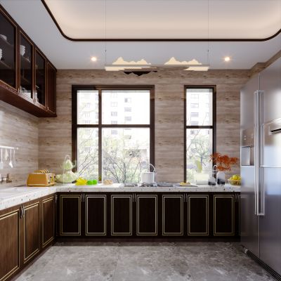 新中式现代简约轻奢风格厨房