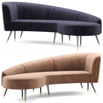 现代布艺贵妃沙发