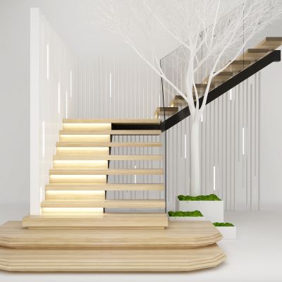 现代楼梯3D模型