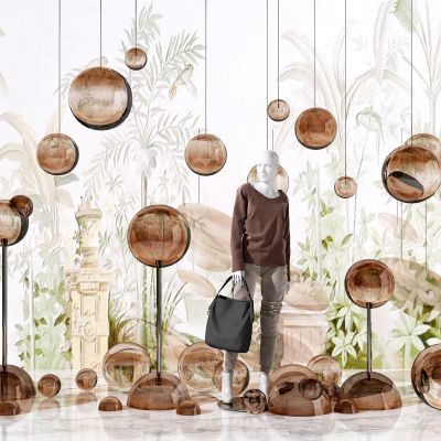 现代橱窗 美陈 服装模特