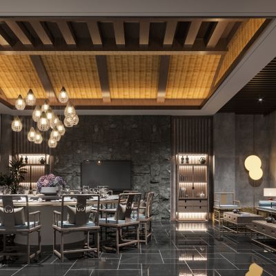 新中式餐厅包间