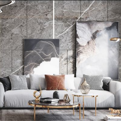 现代轻奢客厅餐厅