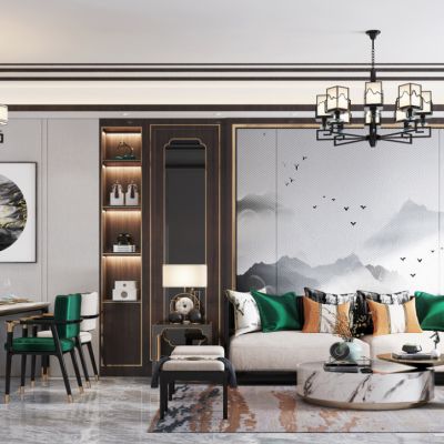 新中式客厅餐厅