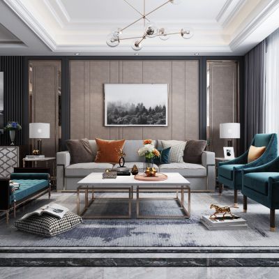现代客厅餐厅