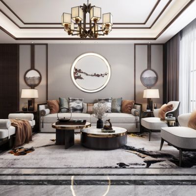 新中式客厅餐厅