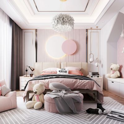 现代女儿儿童房卧室