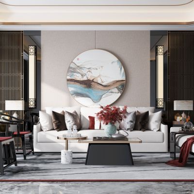 新中式家居客厅