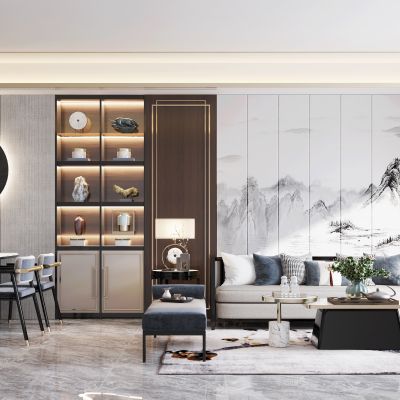 新中式客厅餐厅