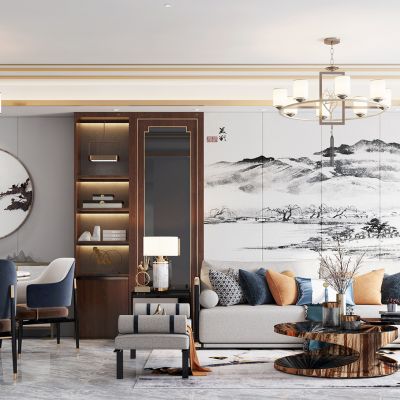 新中式客厅餐厅