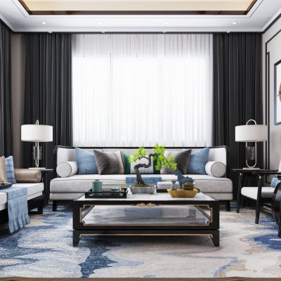 新中式客厅餐厅