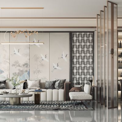 新中式客厅餐厅