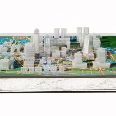 现代售楼部建筑沙盘