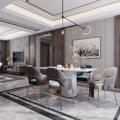 现代客厅餐厅