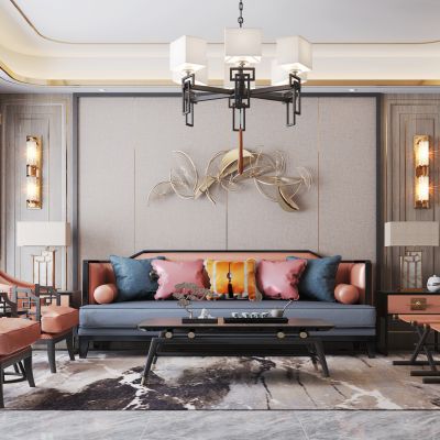 新中式轻奢客厅餐厅